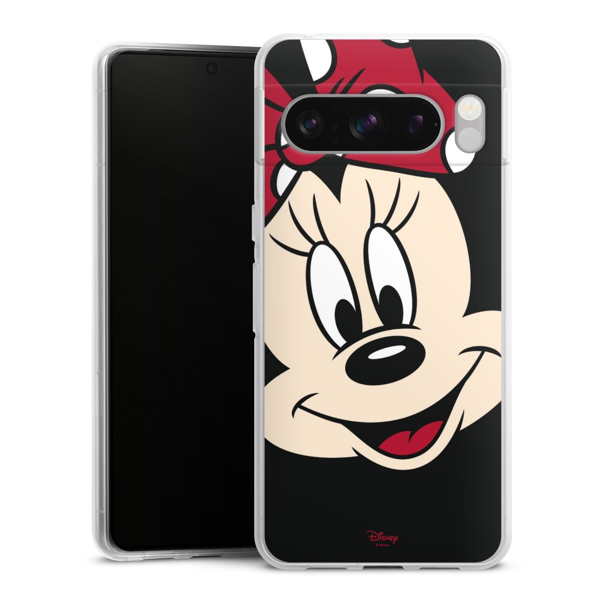 Google Pixel 8 Pro Handy Silikon Hülle Case transparent Handyhülle Minnie Mouse Official Licensed Product Disney Silikon Case