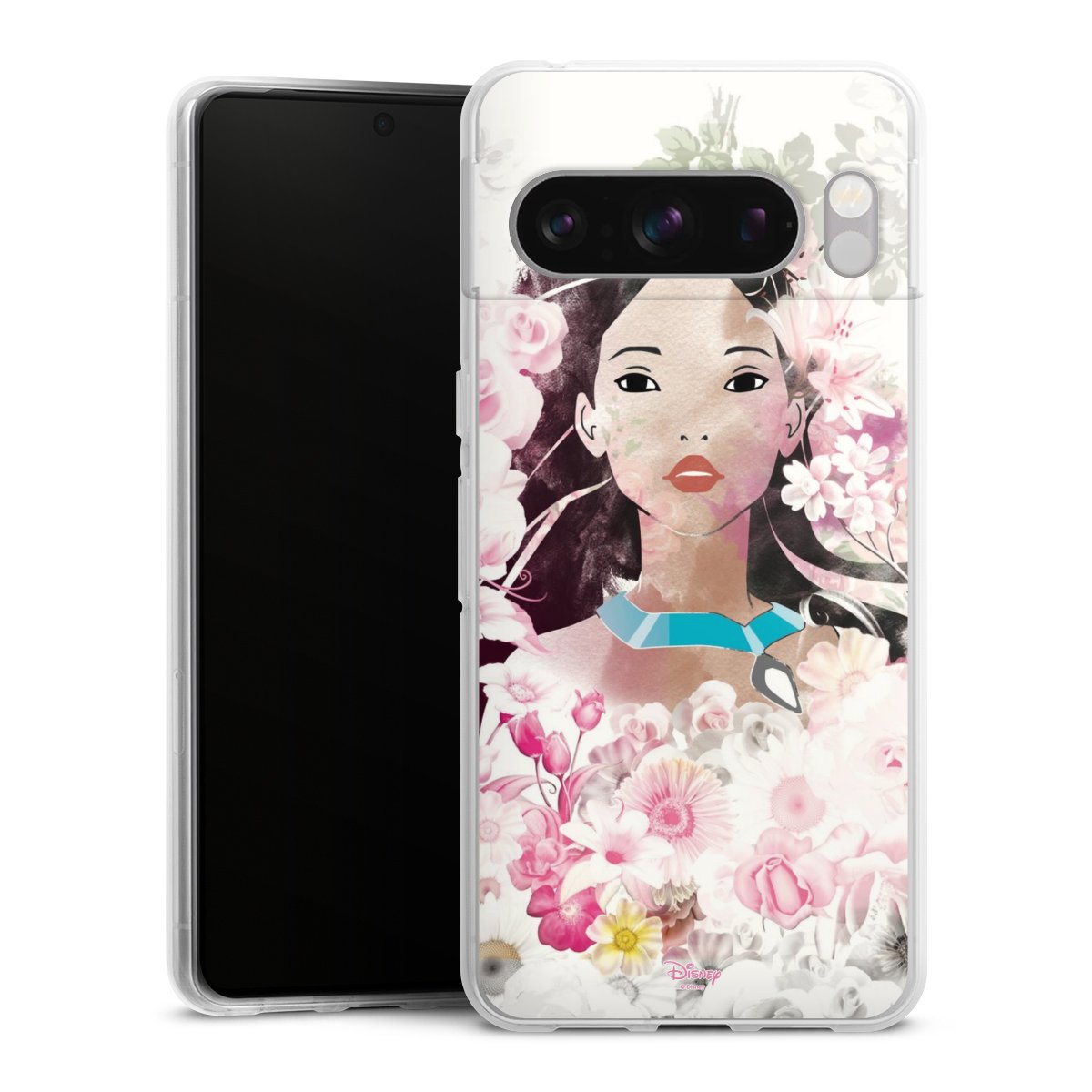 Google Pixel 8 Pro Handy Silikon Hülle Case transparent Handyhülle Pocahontas Official Licensed Product Disney Silikon Case