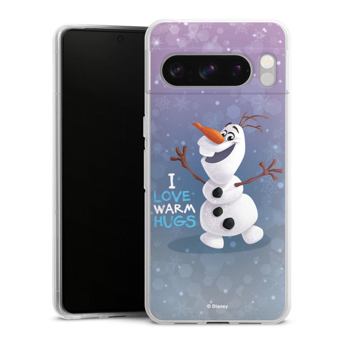 Google Pixel 8 Pro Handy Silikon Hülle Case transparent Handyhülle Frozen Frozen Olaf Official Licensed Product Silikon Case