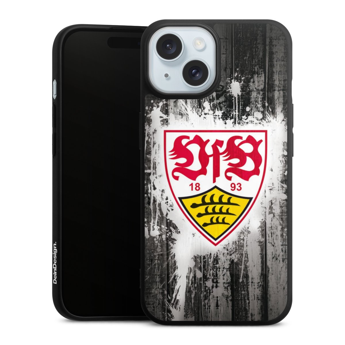 iPhone 15 Handy Premium Silikon Hülle Handyhülle schwarz Case Vfb Stuttgart Official Licensed Product Silikon Premium Case