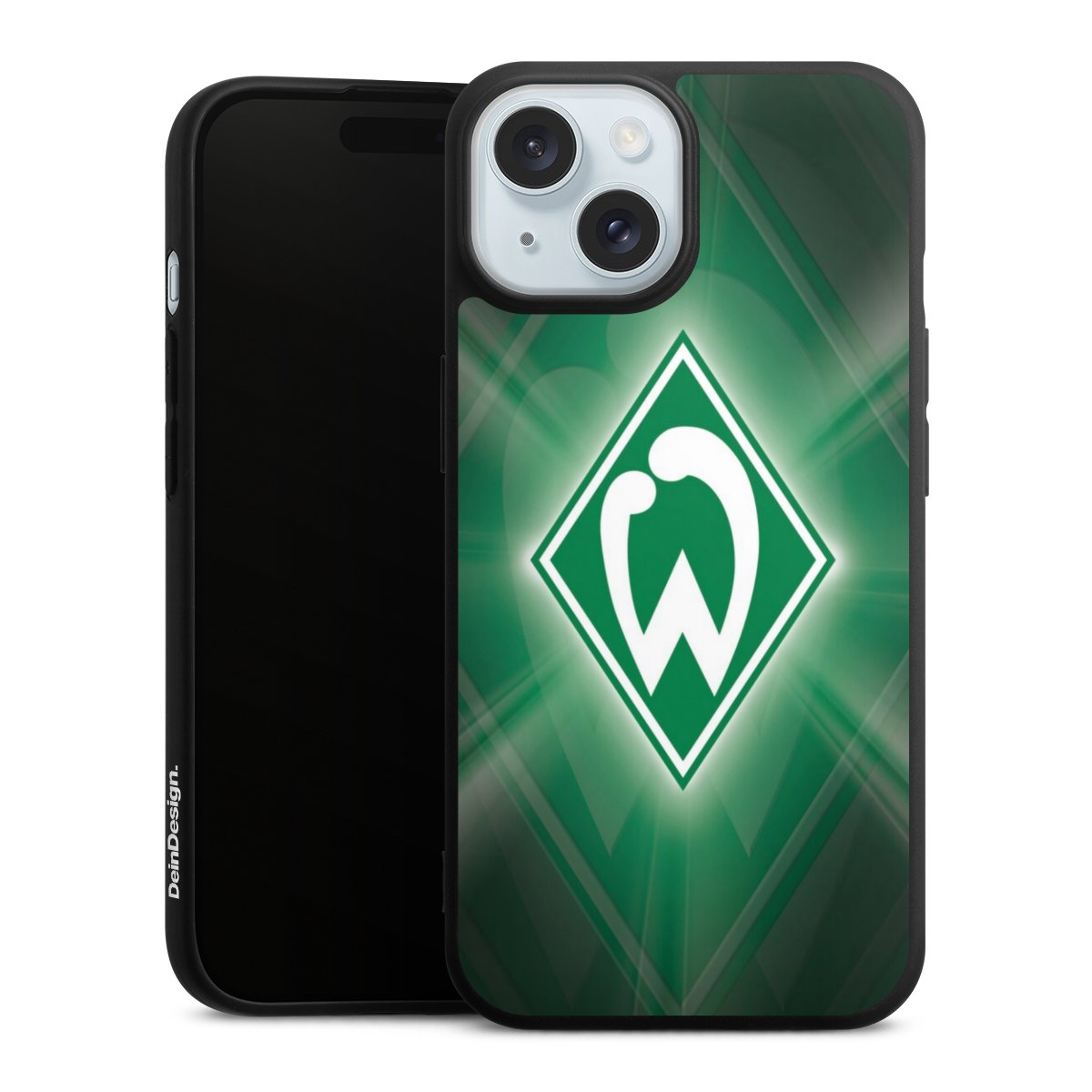 iPhone 15 Handy Premium Silikon Hülle Handyhülle schwarz Case Sv Werder Bremen Official Licensed Product Coat Of Arms Silikon Premium Case