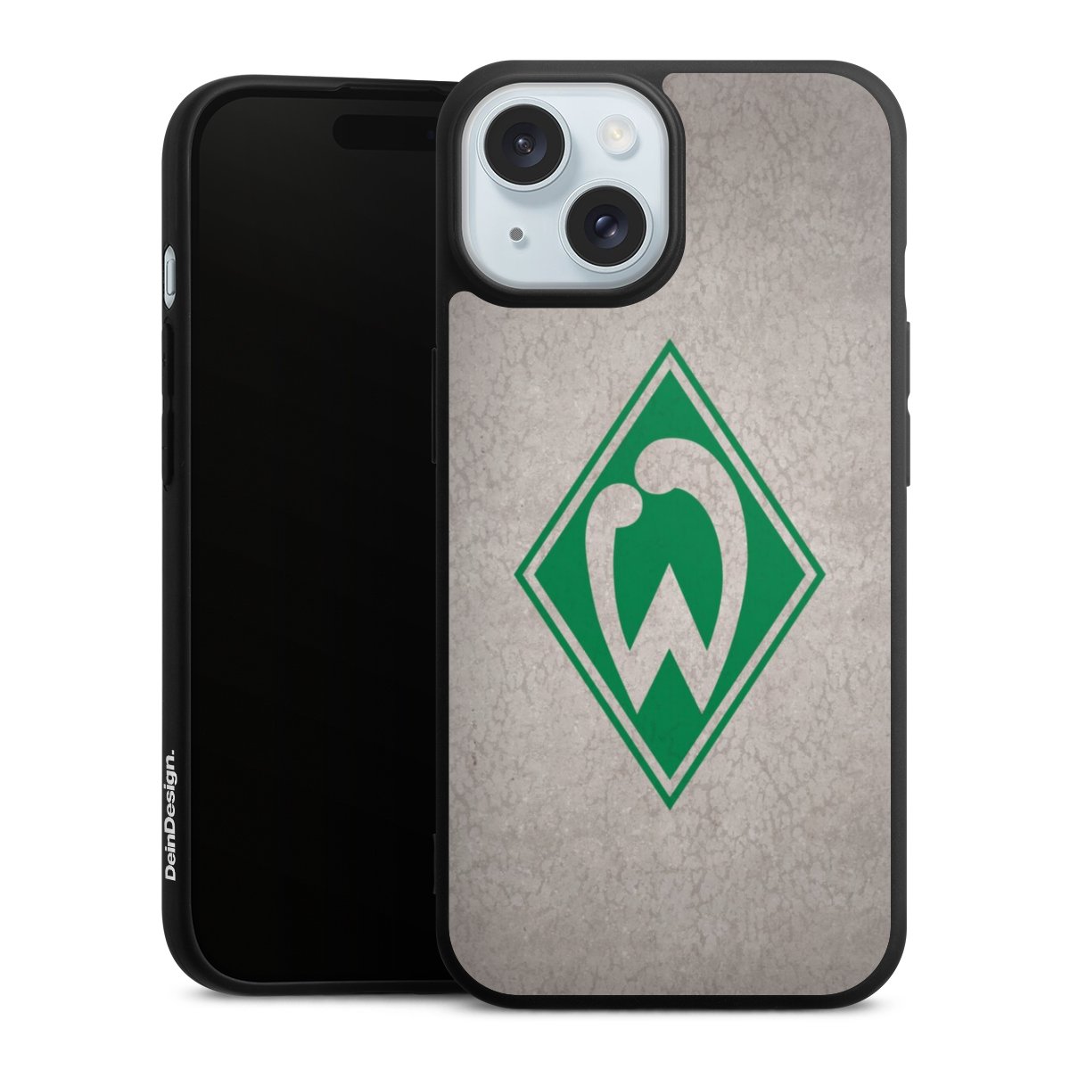 iPhone 15 Handy Premium Silikon Hülle Handyhülle schwarz Case Sv Werder Bremen Concrete Official Licensed Product Silikon Premium Case