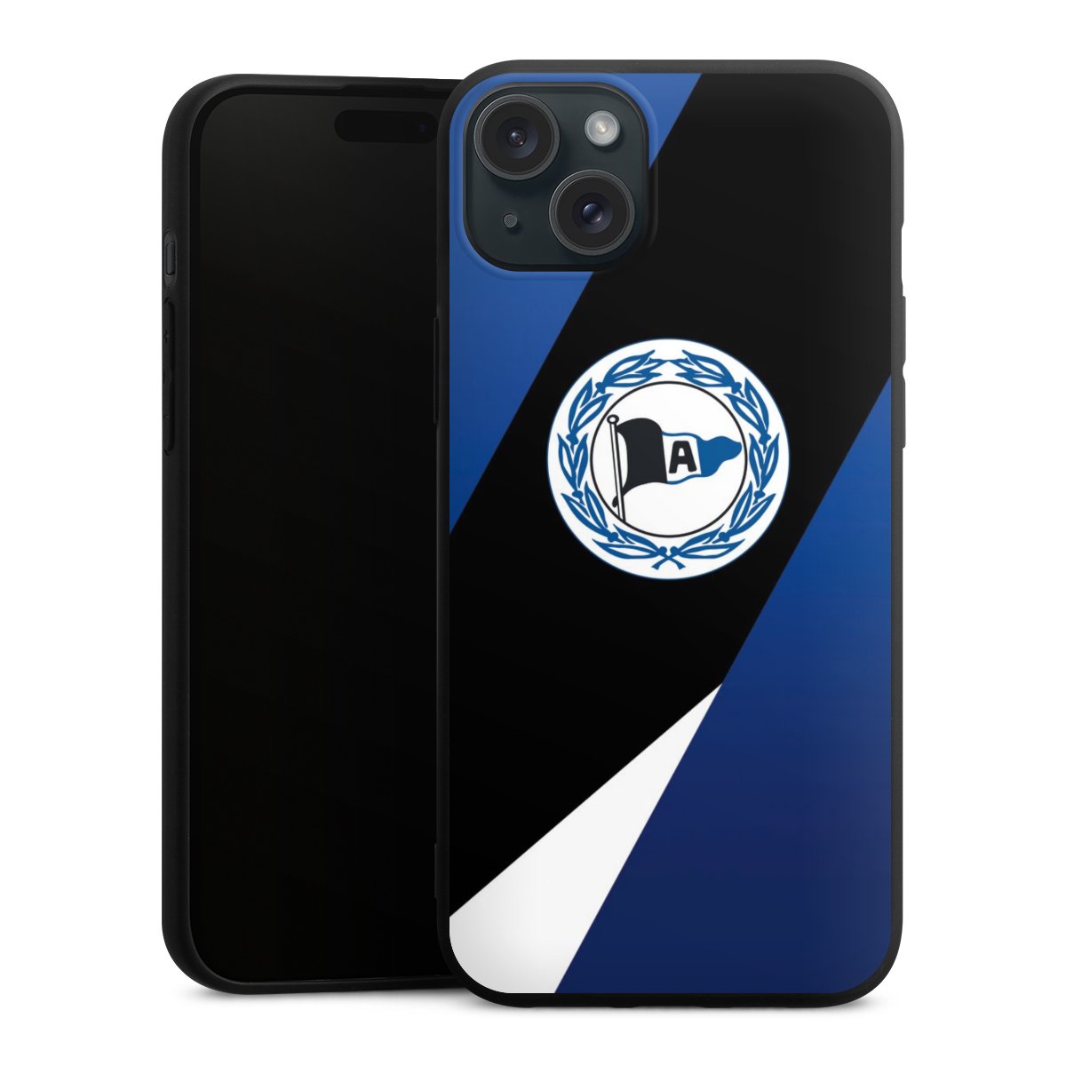 iPhone 15 Plus Handy Premium Silikon Hülle Handyhülle schwarz Case Official Licensed Product Arminia Bielefeld Dsc Silikon Premium Case