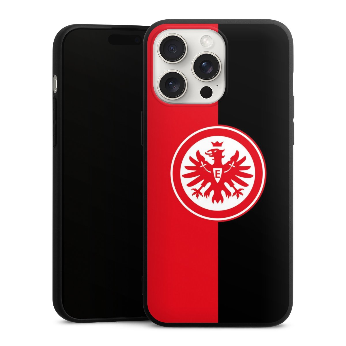 iPhone 15 Pro Max Handy Premium Silikon Hülle Handyhülle schwarz Case Official Licensed Product Eintracht Frankfurt Sge Silikon Premium Case