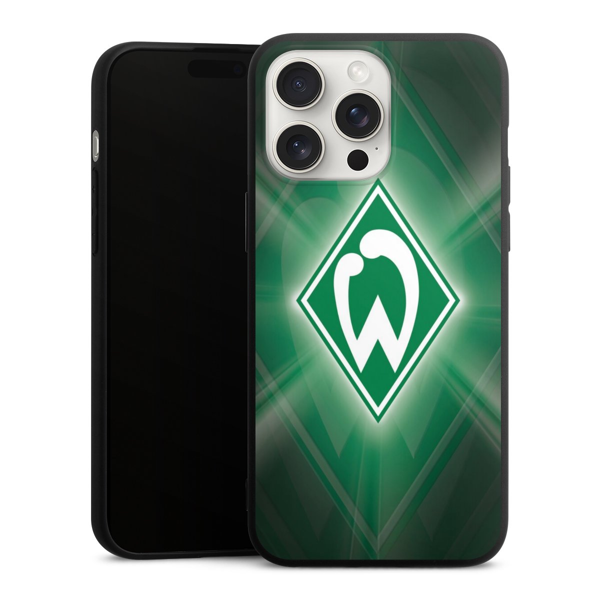 iPhone 15 Pro Max Handy Premium Silikon Hülle Handyhülle schwarz Case Sv Werder Bremen Official Licensed Product Coat Of Arms Silikon Premium Case