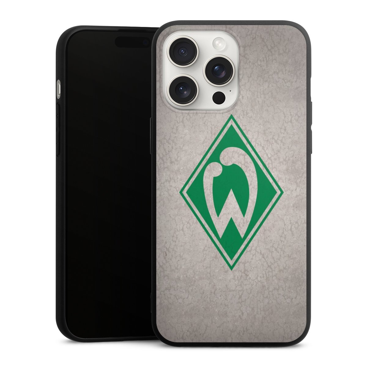 iPhone 15 Pro Max Handy Premium Silikon Hülle Handyhülle schwarz Case Sv Werder Bremen Concrete Official Licensed Product Silikon Premium Case