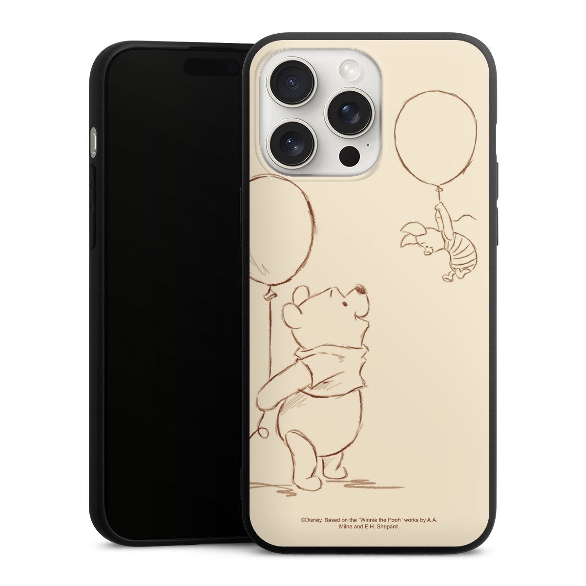 iPhone 15 Pro Max Handy Premium Silikon Hülle Handyhülle schwarz Case Official Licensed Product Winnie The Pooh Disney Silikon Premium Case