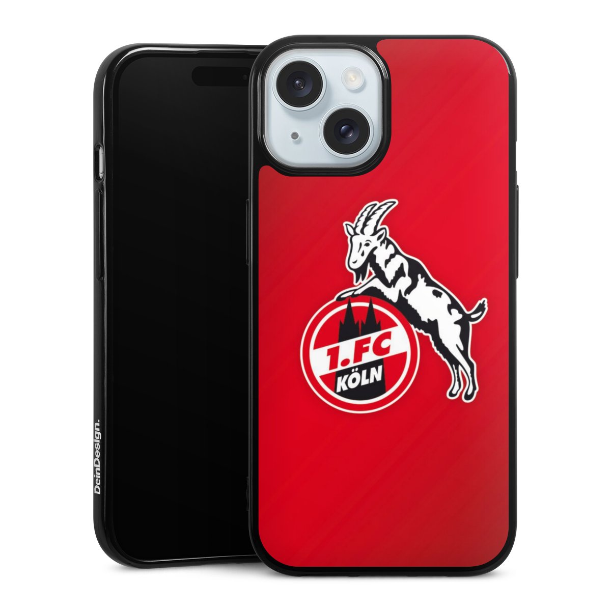 iPhone 15 Handy Silikon Hülle Case schwarz Handyhülle Official Licensed Product Effzeh 1. Fc Köln