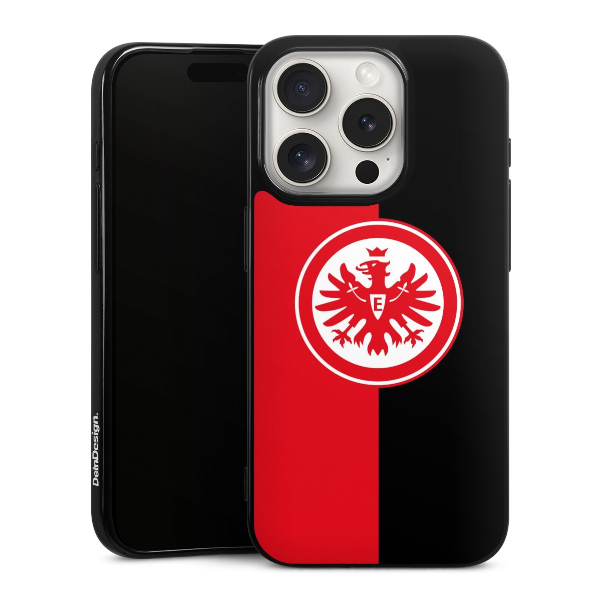 iPhone 15 Pro Handy Silikon Hülle Case schwarz Handyhülle Official Licensed Product Eintracht Frankfurt Sge