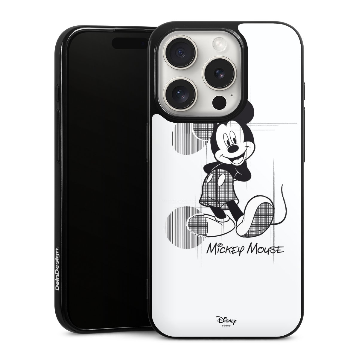 iPhone 15 Pro Handy Silikon Hülle Case schwarz Handyhülle Disney Official Licensed Product Mickey Mouse