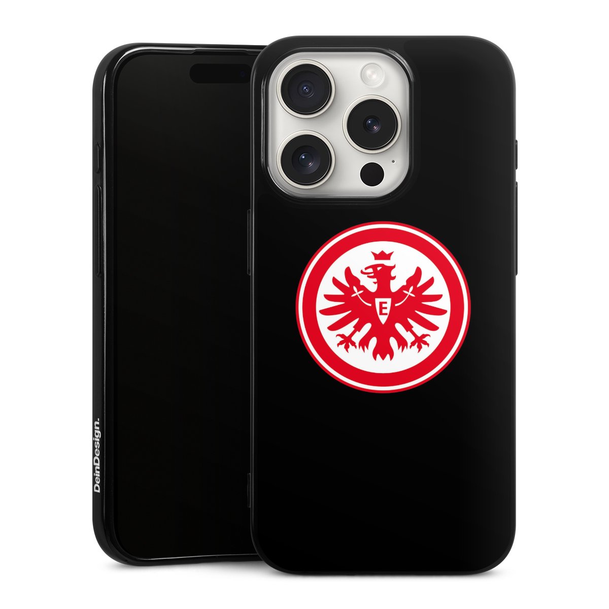 iPhone 15 Pro Handy Silikon Hülle Case schwarz Handyhülle Eintracht Frankfurt Sge Eagle