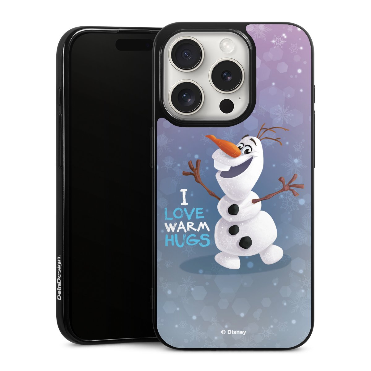 iPhone 15 Pro Handy Silikon Hülle Case schwarz Handyhülle Frozen Frozen Olaf Official Licensed Product