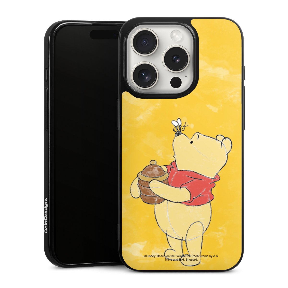 iPhone 15 Pro Handy Silikon Hülle Case schwarz Handyhülle Official Licensed Product Winnie The Pooh Disney