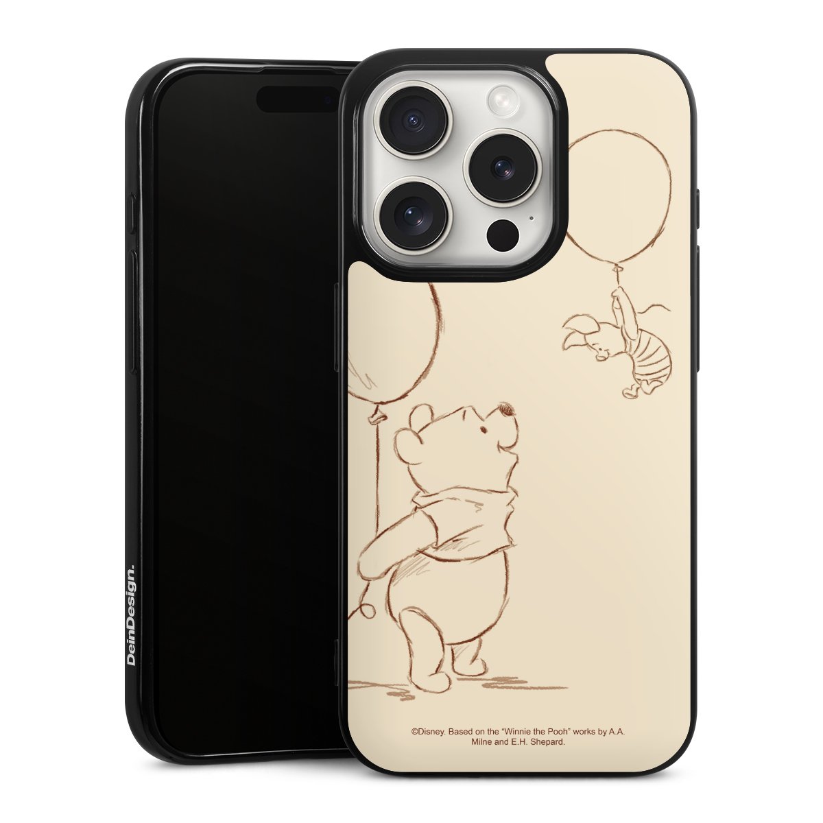 iPhone 15 Pro Handy Silikon Hülle Case schwarz Handyhülle Official Licensed Product Winnie The Pooh Disney