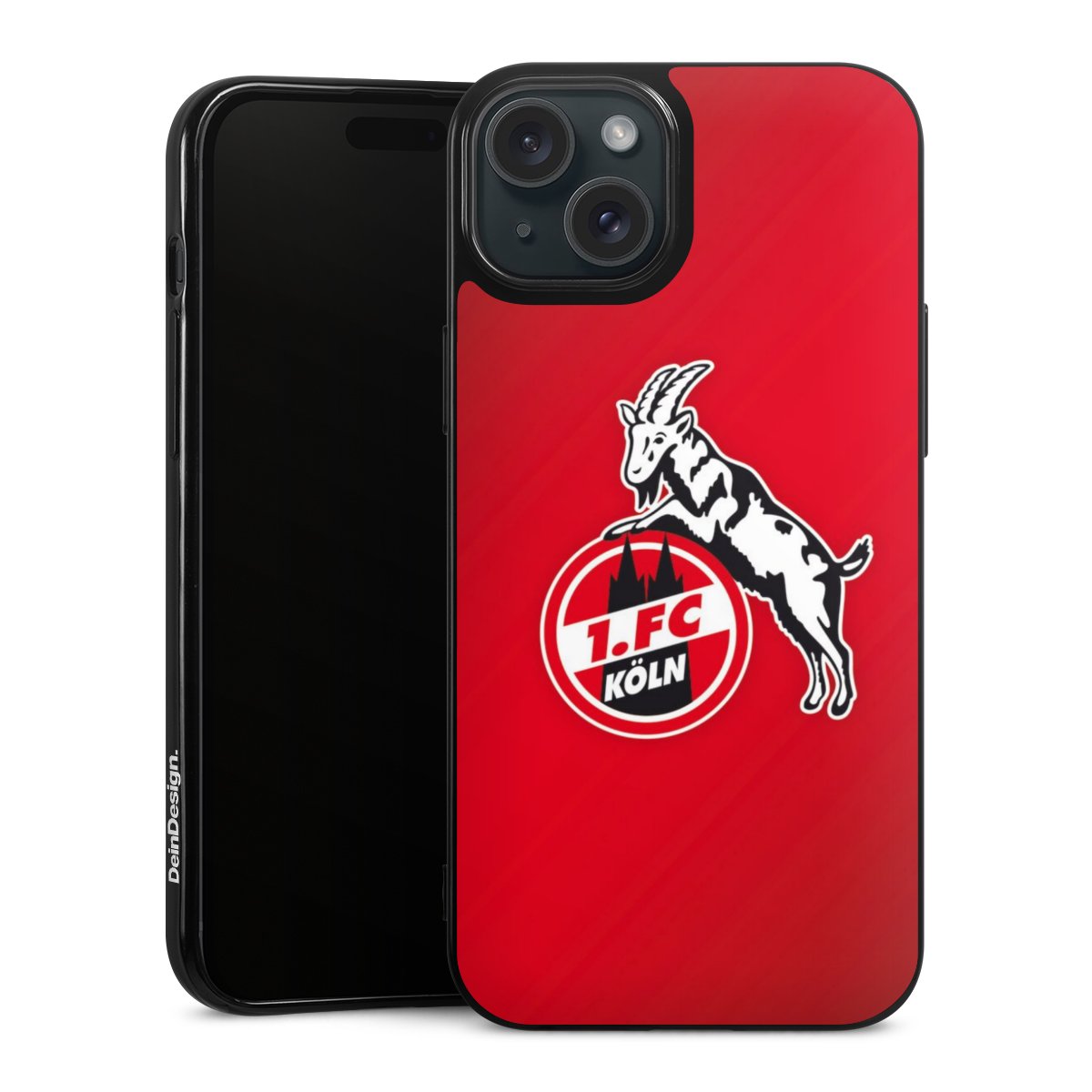 iPhone 15 Plus Handy Silikon Hülle Case schwarz Handyhülle Official Licensed Product Effzeh 1. Fc Köln