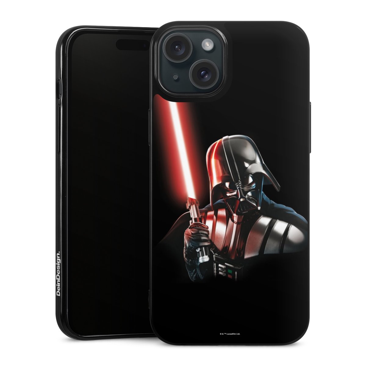 iPhone 15 Plus Handy Silikon Hülle Case schwarz Handyhülle Star Wars Merchandise Darth Vader