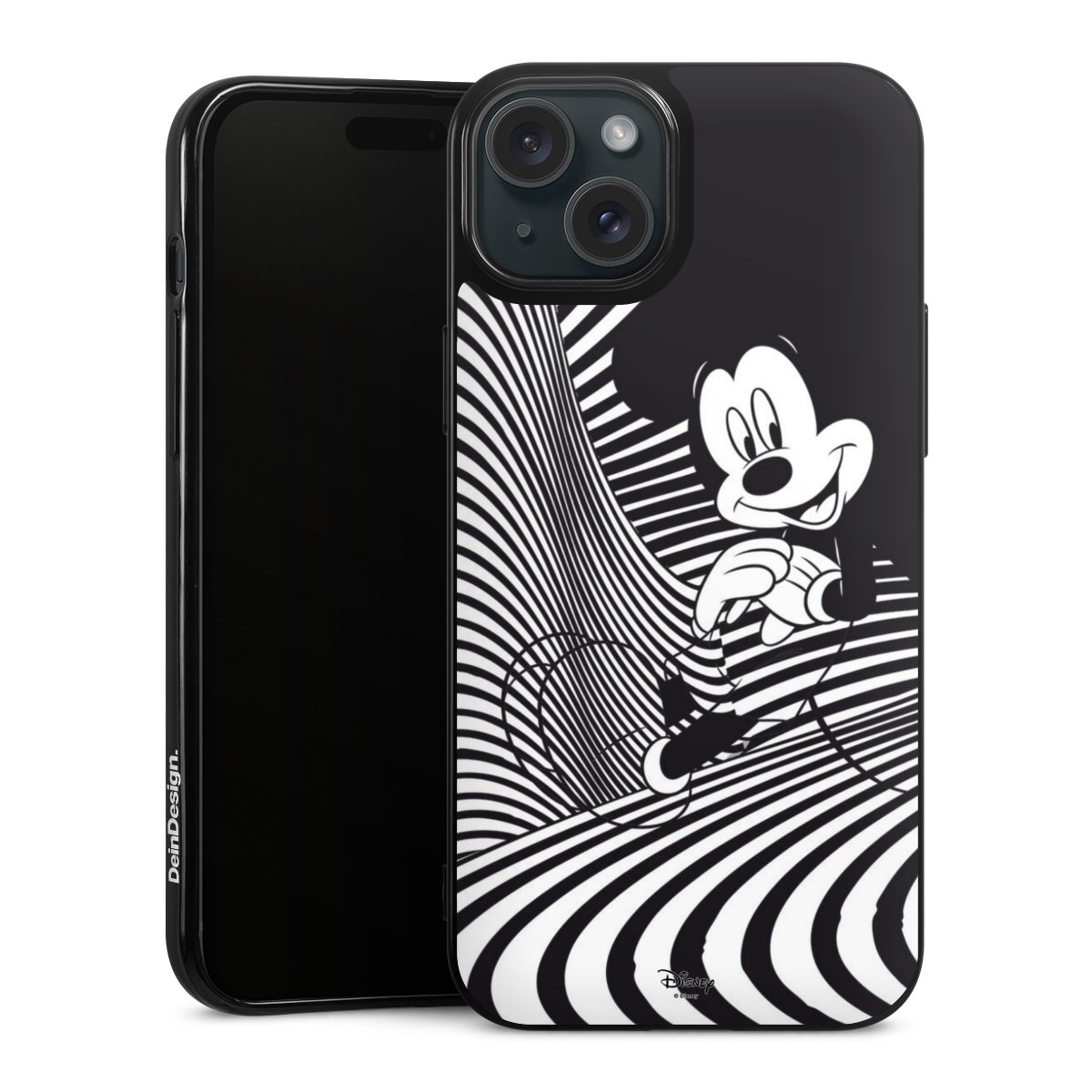 iPhone 15 Plus Handy Silikon Hülle Case schwarz Handyhülle Disney Official Licensed Product Mickey Mouse