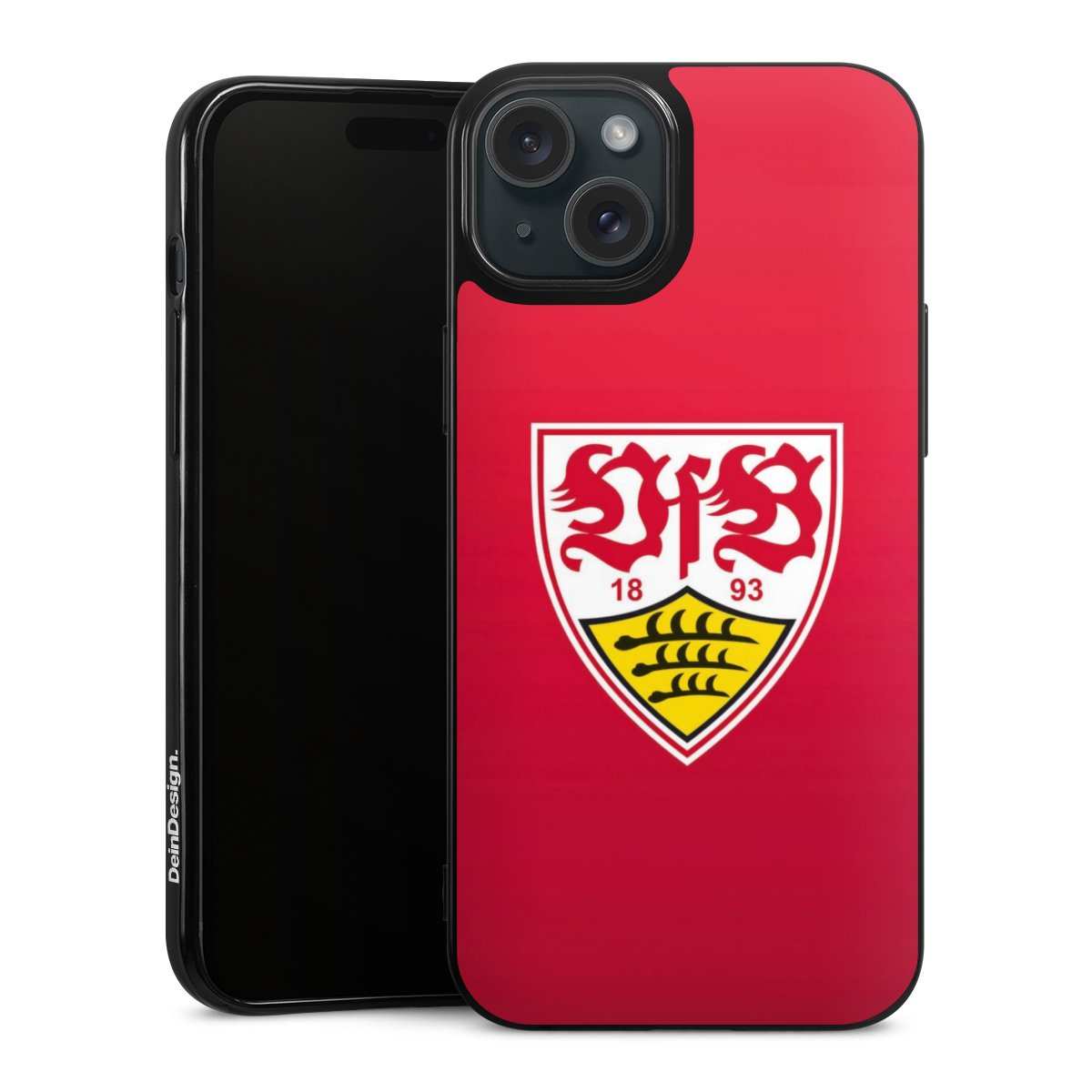 iPhone 15 Plus Handy Silikon Hülle Case schwarz Handyhülle Official Licensed Product Vfb Stuttgart