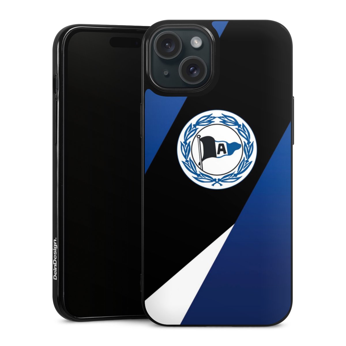 iPhone 15 Plus Handy Silikon Hülle Case schwarz Handyhülle Official Licensed Product Arminia Bielefeld Dsc