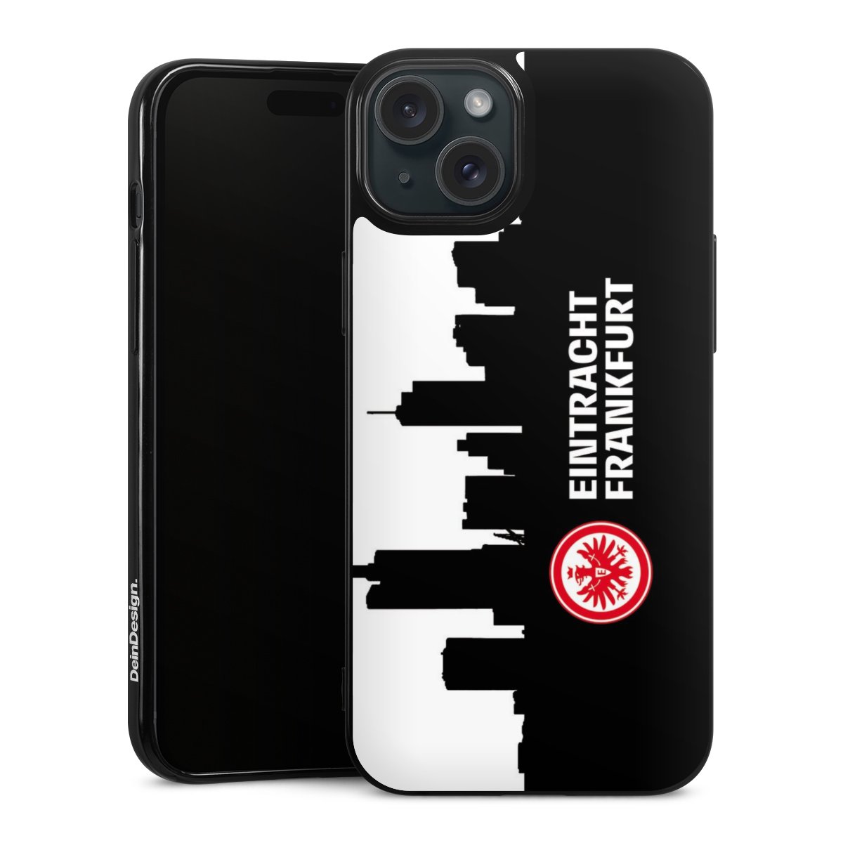 iPhone 15 Plus Handy Silikon Hülle Case schwarz Handyhülle Sge Eintracht Frankfurt Official Licensed Product