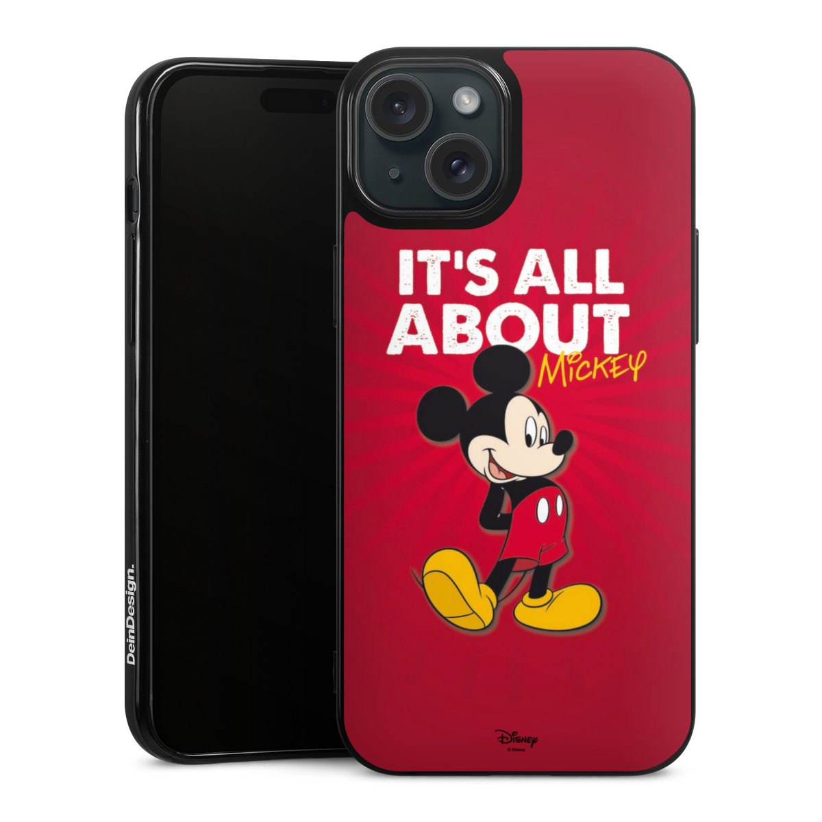 iPhone 15 Plus Handy Silikon Hülle Case schwarz Handyhülle Mouse Disney Official Licensed Product