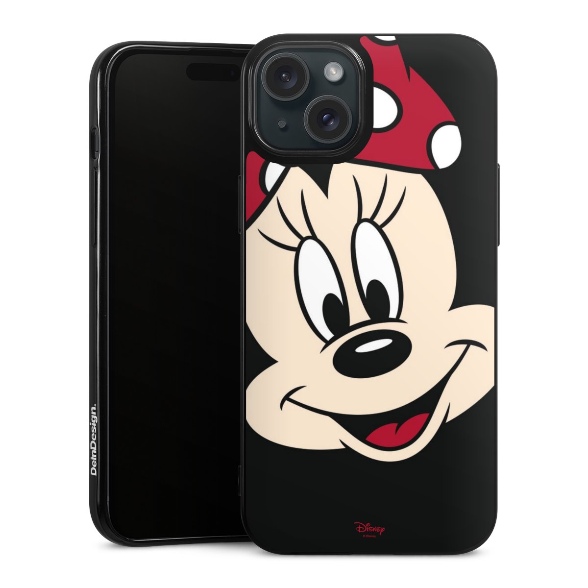 iPhone 15 Plus Handy Silikon Hülle Case schwarz Handyhülle Minnie Mouse Official Licensed Product Disney