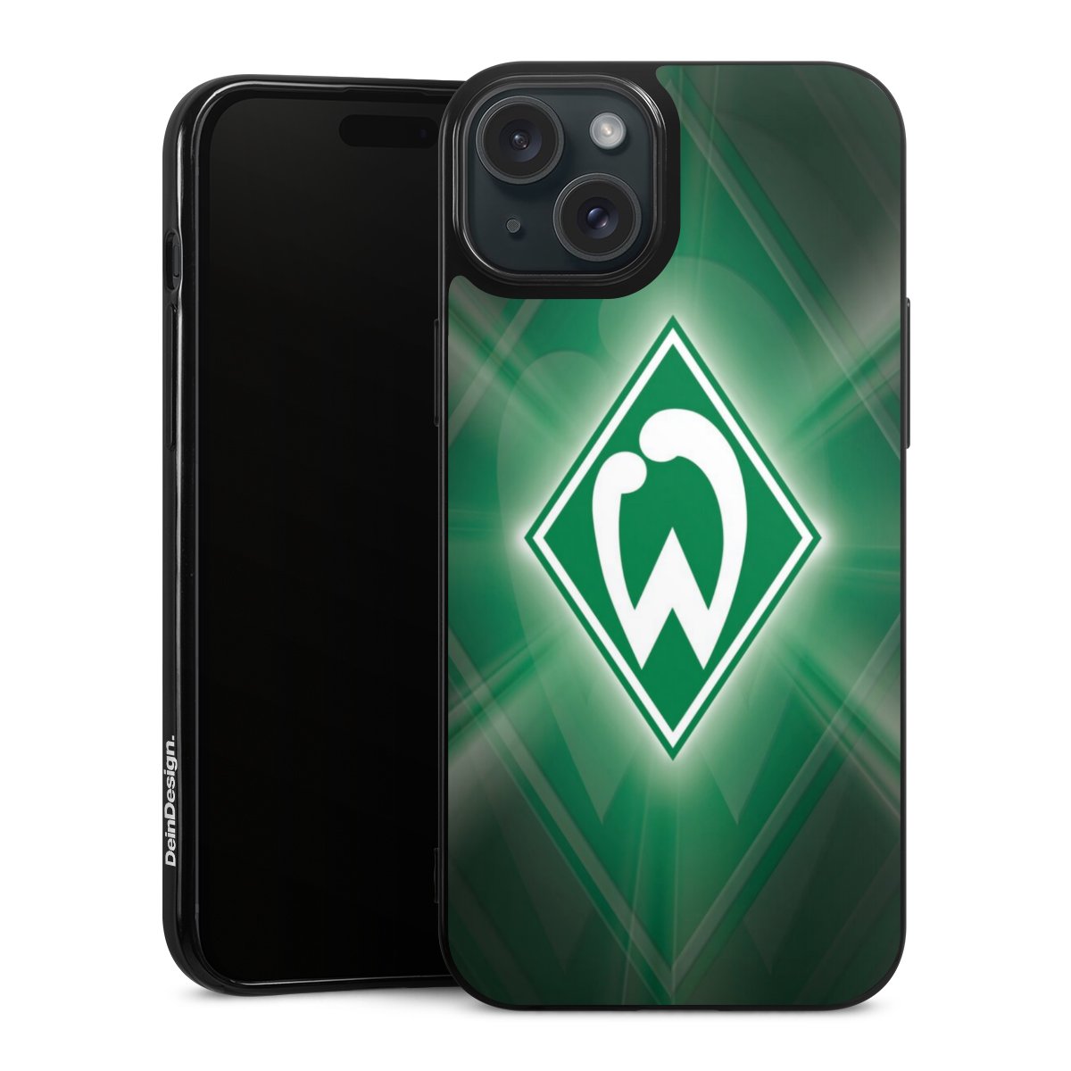 iPhone 15 Plus Handy Silikon Hülle Case schwarz Handyhülle Sv Werder Bremen Official Licensed Product Coat Of Arms