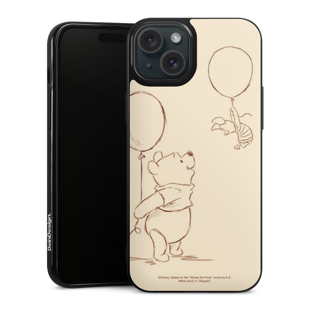 iPhone 15 Plus Handy Silikon Hülle Case schwarz Handyhülle Official Licensed Product Winnie The Pooh Disney