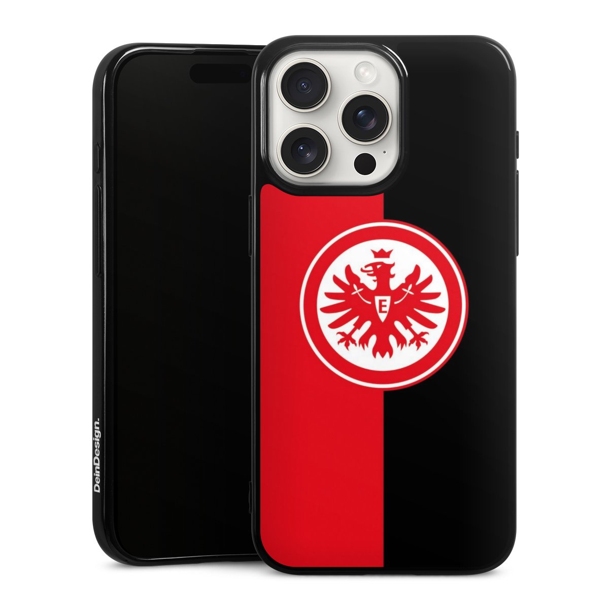 iPhone 15 Pro Max Handy Silikon Hülle Case schwarz Handyhülle Official Licensed Product Eintracht Frankfurt Sge