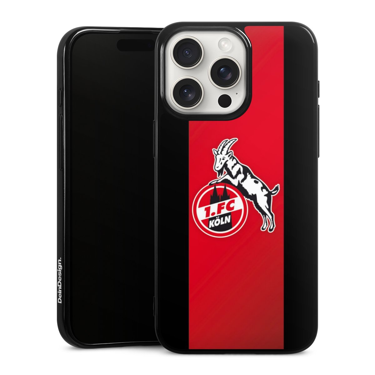 iPhone 15 Pro Max Handy Silikon Hülle Case schwarz Handyhülle Official Licensed Product Billy Goat Hennes 1. Fc Köln