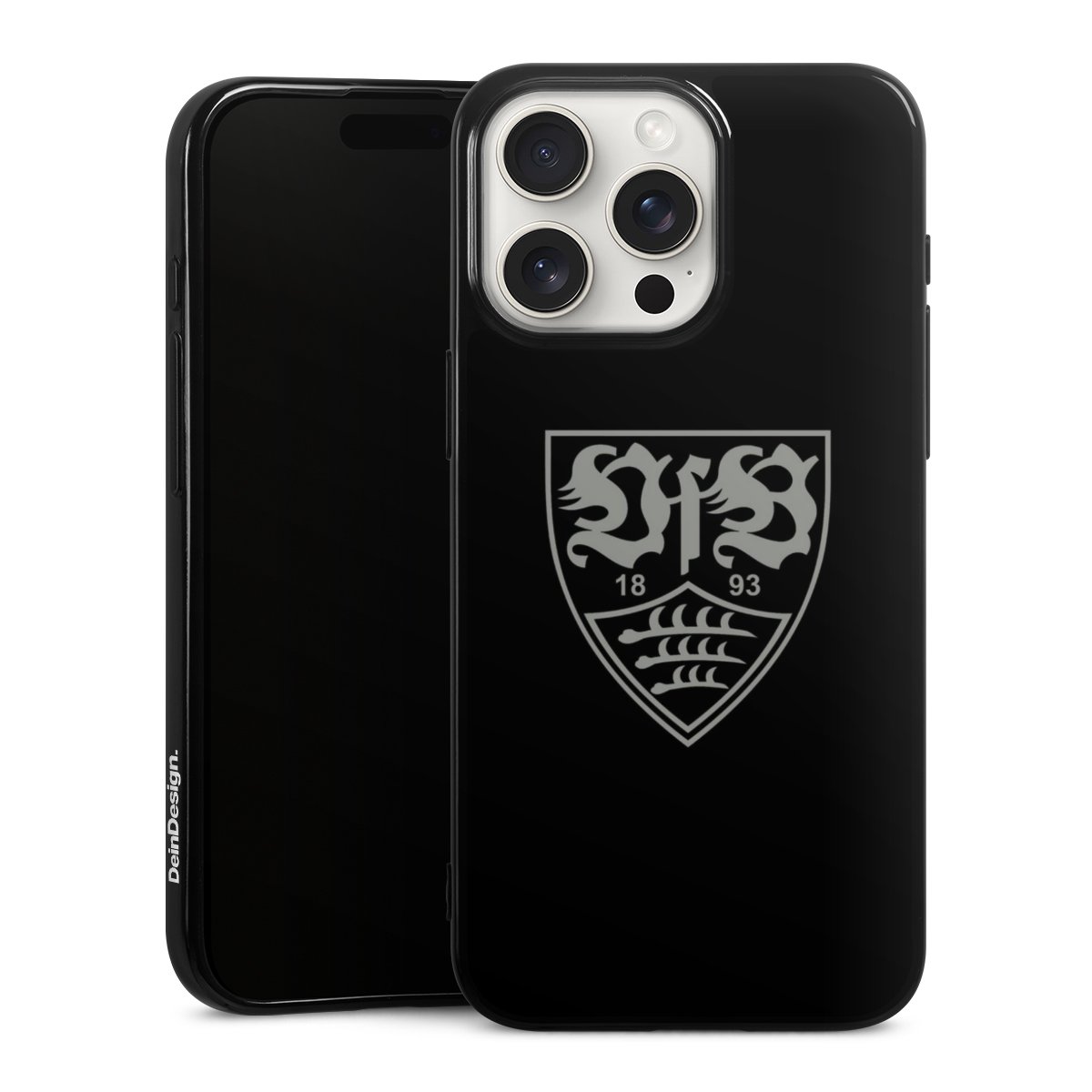 iPhone 15 Pro Max Handy Silikon Hülle Case schwarz Handyhülle Official Licensed Product Vfb Stuttgart