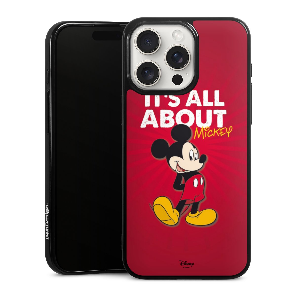 iPhone 15 Pro Max Handy Silikon Hülle Case schwarz Handyhülle Mouse Disney Official Licensed Product