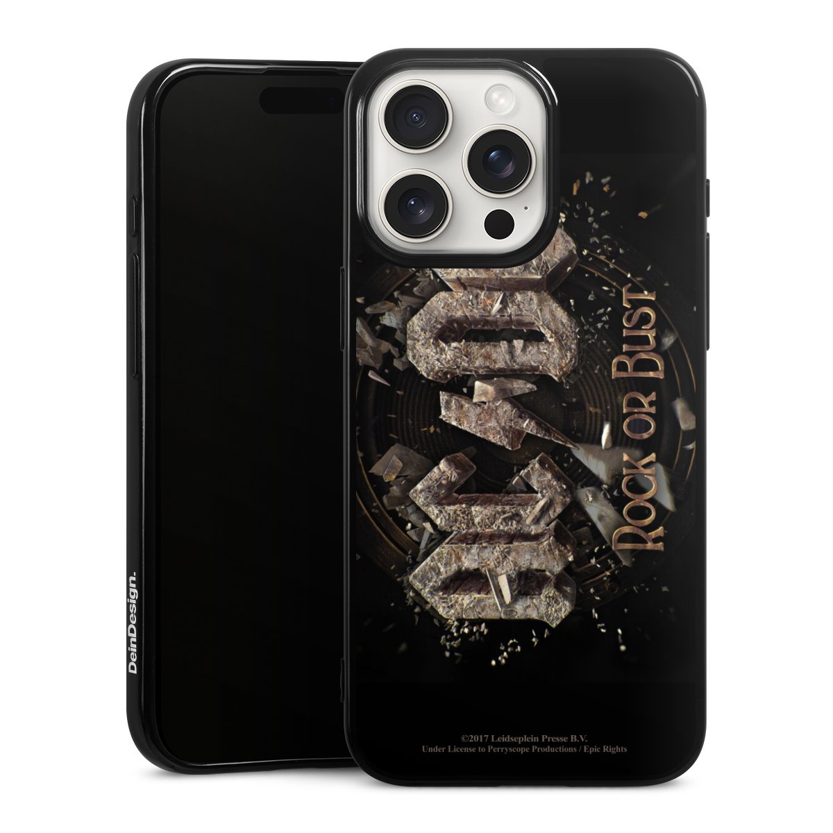 iPhone 15 Pro Max Handy Silikon Hülle Case schwarz Handyhülle Acdc Official Licensed Product Rock Or Bust