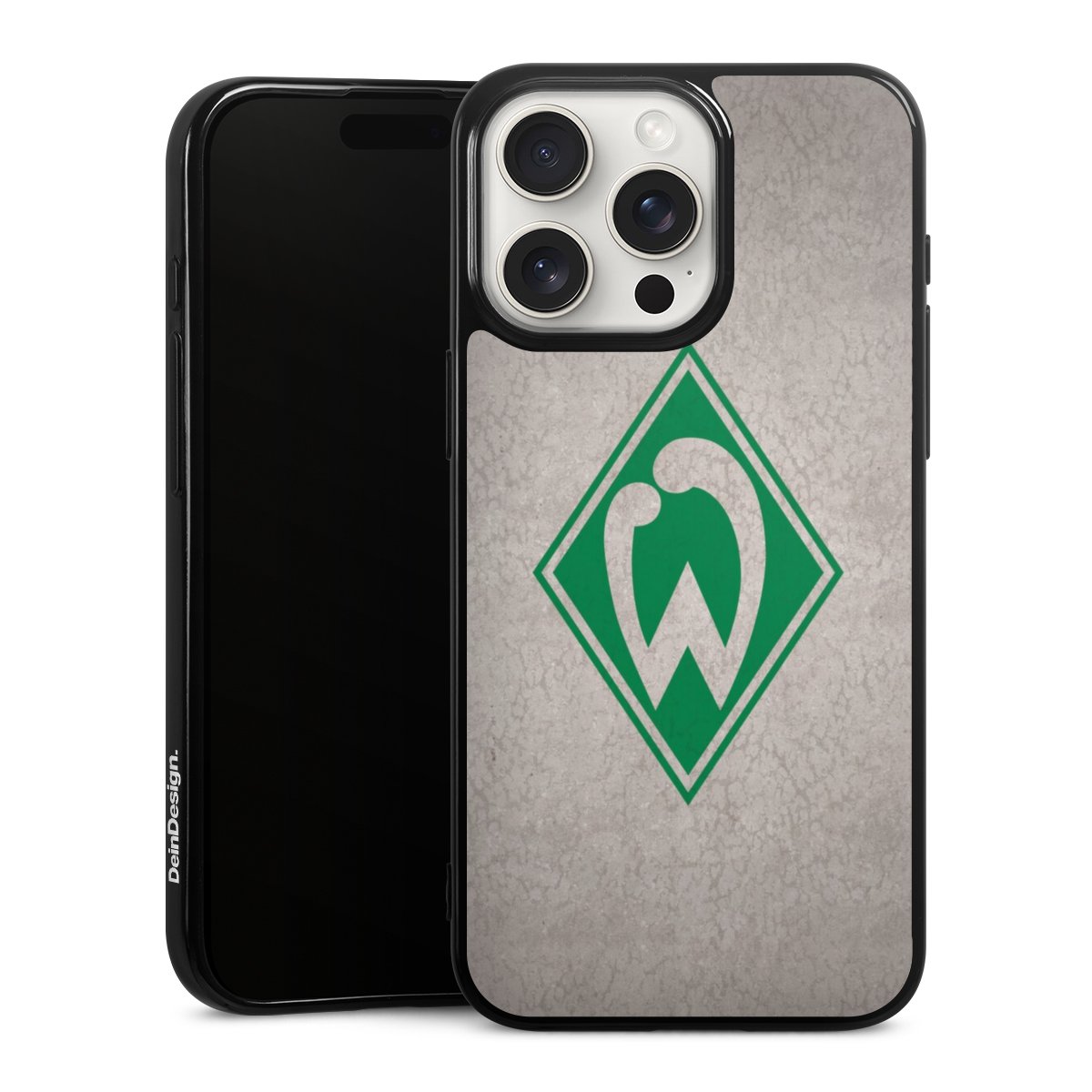 iPhone 15 Pro Max Handy Silikon Hülle Case schwarz Handyhülle Sv Werder Bremen Concrete Official Licensed Product