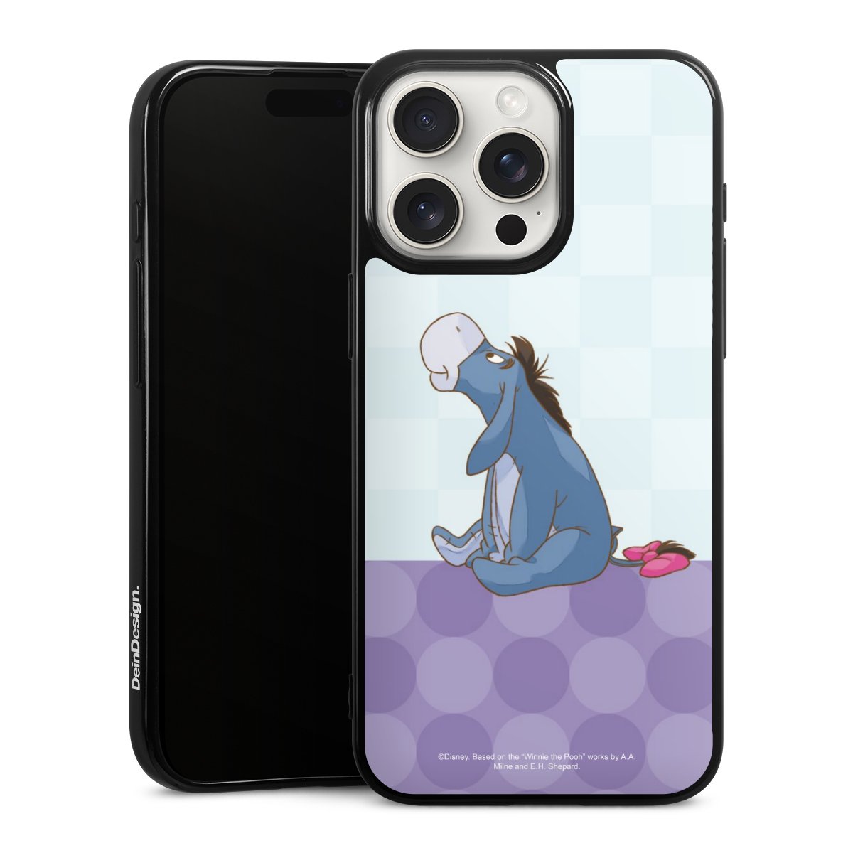 iPhone 15 Pro Max Handy Silikon Hülle Case schwarz Handyhülle Disney Donkey Winnie The Pooh