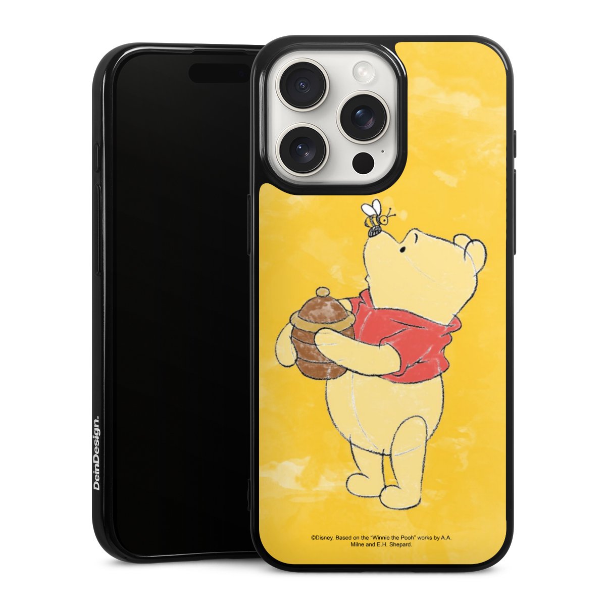 iPhone 15 Pro Max Handy Silikon Hülle Case schwarz Handyhülle Official Licensed Product Winnie The Pooh Disney