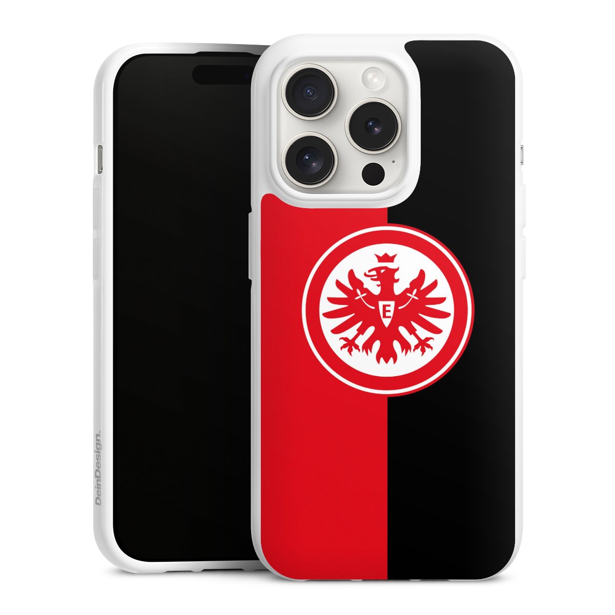 iPhone 15 Pro Handy Silikon Hülle Case weiß Handyhülle Official Licensed Product Eintracht Frankfurt Sge Silikon Case