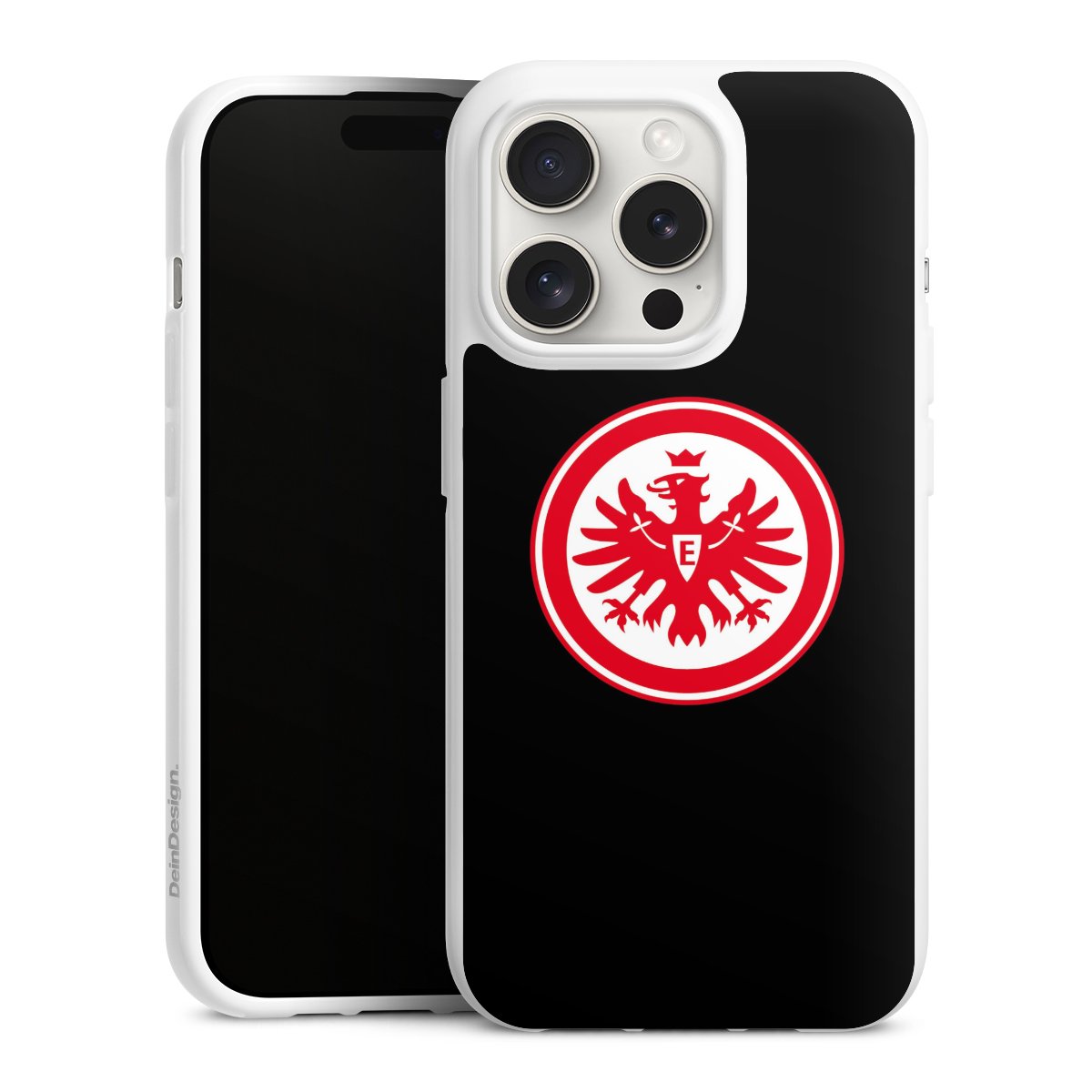 iPhone 15 Pro Handy Silikon Hülle Case weiß Handyhülle Eintracht Frankfurt Sge Eagle Silikon Case