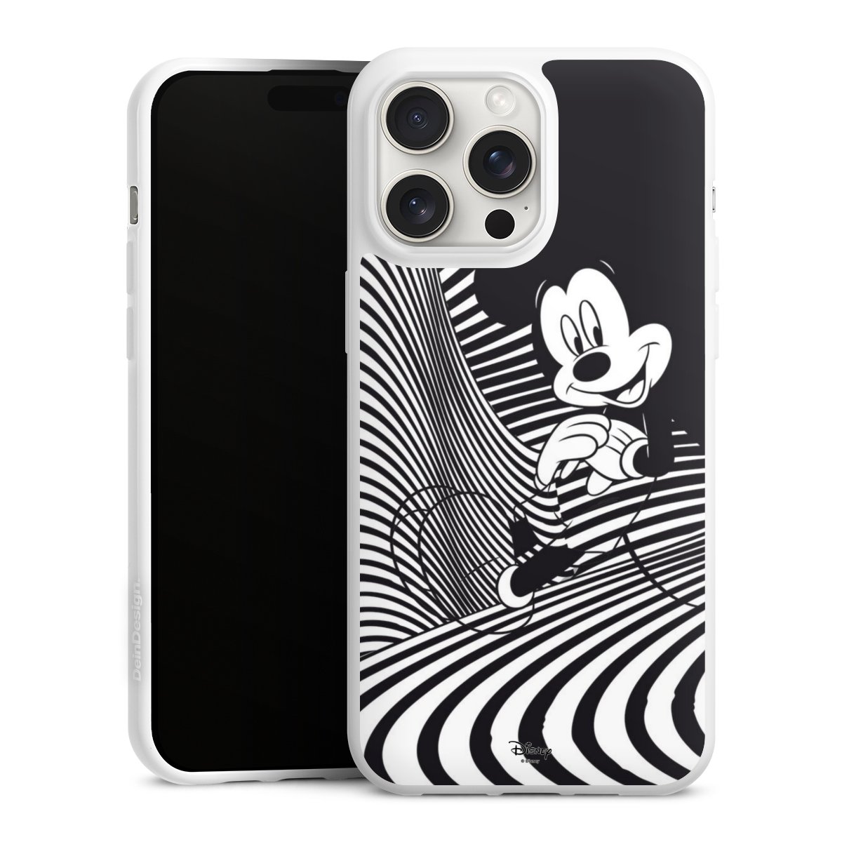 iPhone 15 Pro Max Handy Silikon Hülle Case weiß Handyhülle Disney Official Licensed Product Mickey Mouse Silikon Case