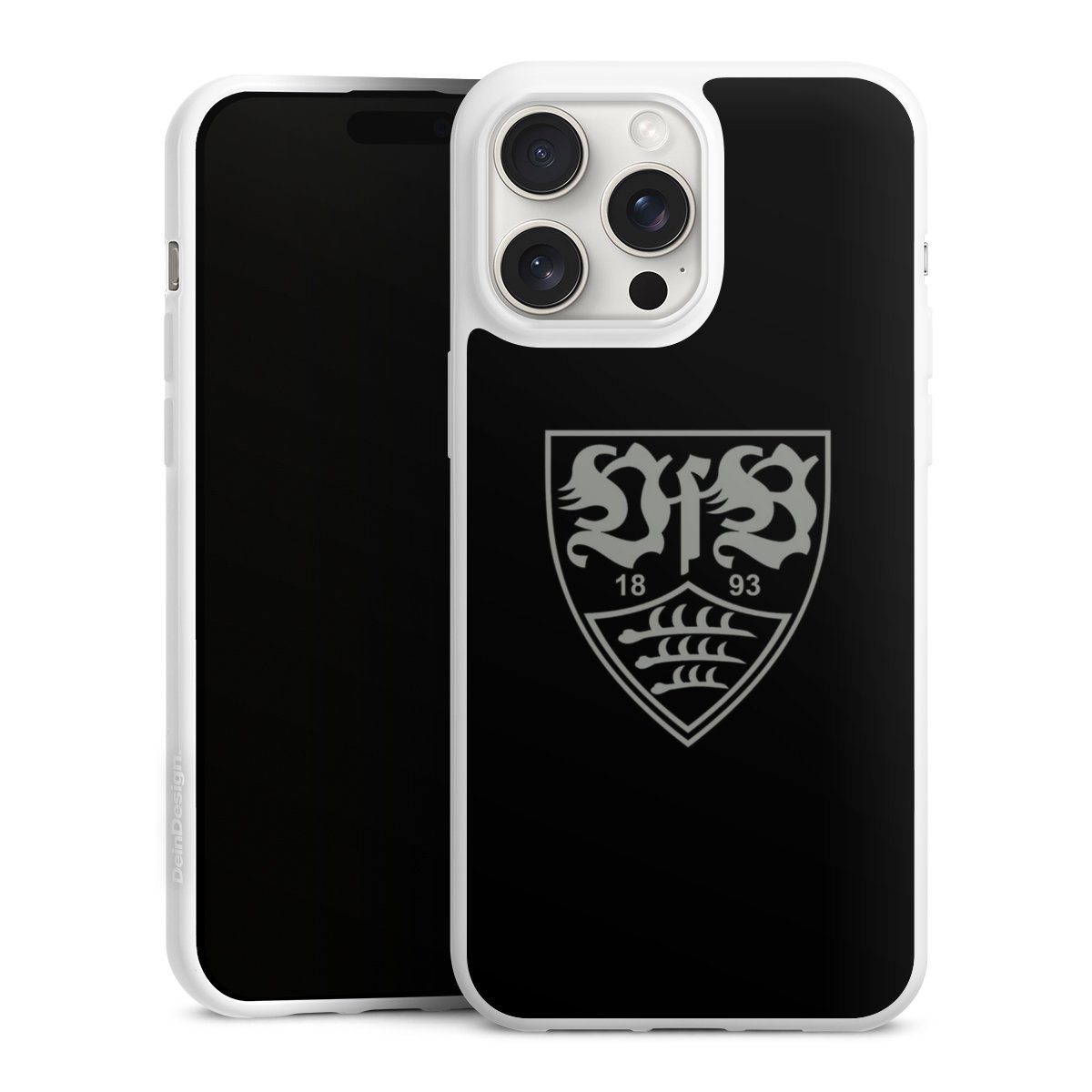 iPhone 15 Pro Max Handy Silikon Hülle Case weiß Handyhülle Official Licensed Product Vfb Stuttgart Silikon Case