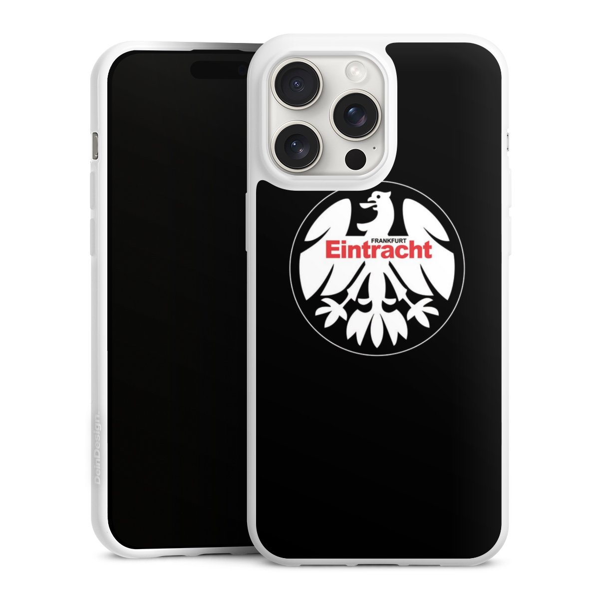 iPhone 15 Pro Max Handy Silikon Hülle Case weiß Handyhülle Official Licensed Product Eintracht Frankfurt Sge Silikon Case