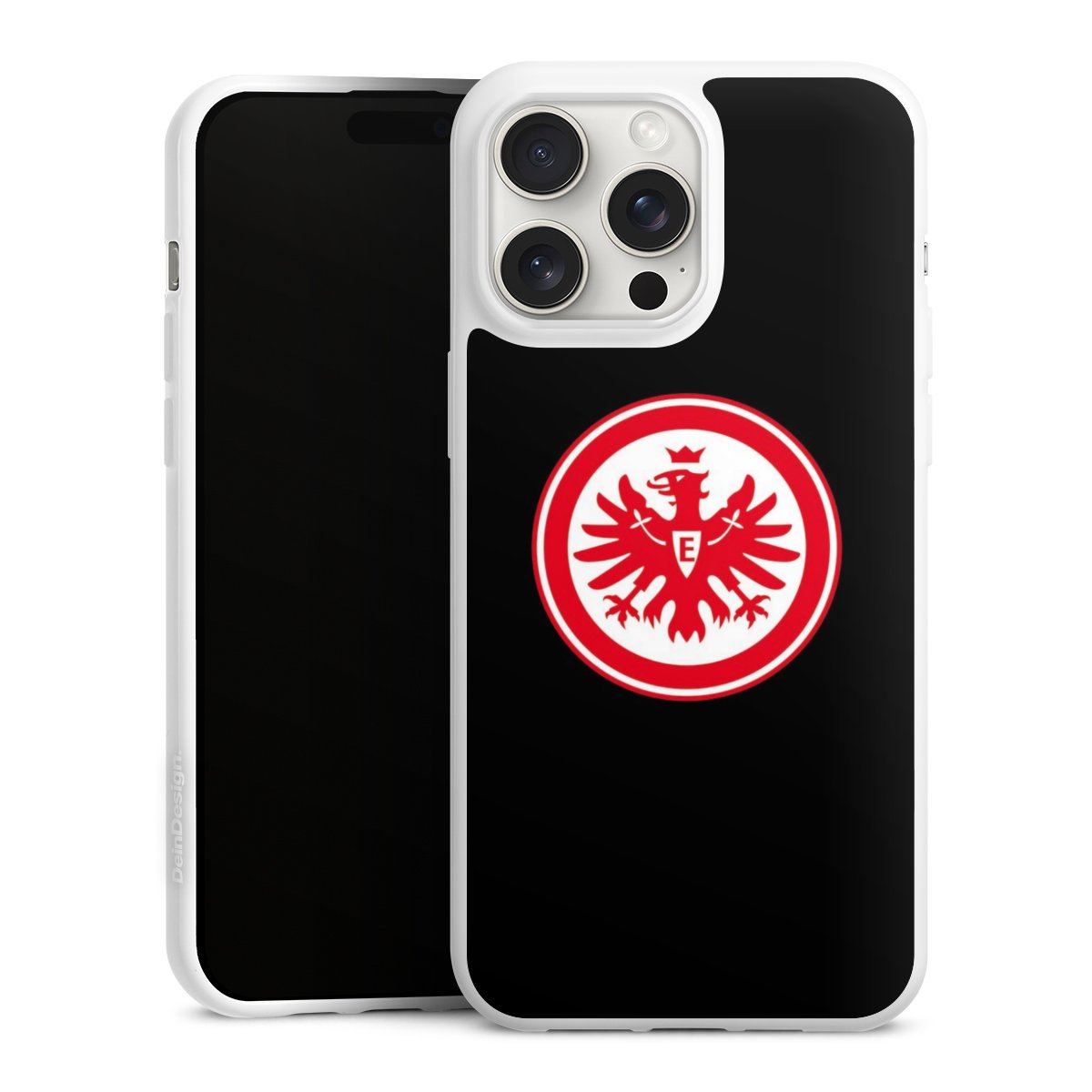 iPhone 15 Pro Max Handy Silikon Hülle Case weiß Handyhülle Eintracht Frankfurt Sge Eagle Silikon Case