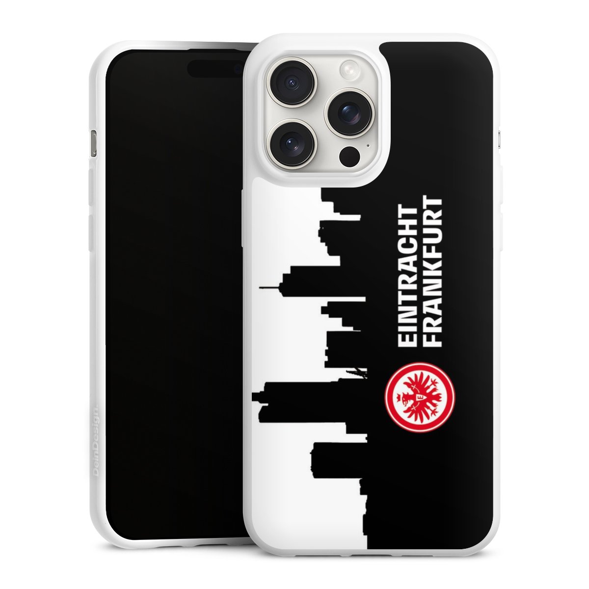 iPhone 15 Pro Max Handy Silikon Hülle Case weiß Handyhülle Sge Eintracht Frankfurt Official Licensed Product Silikon Case