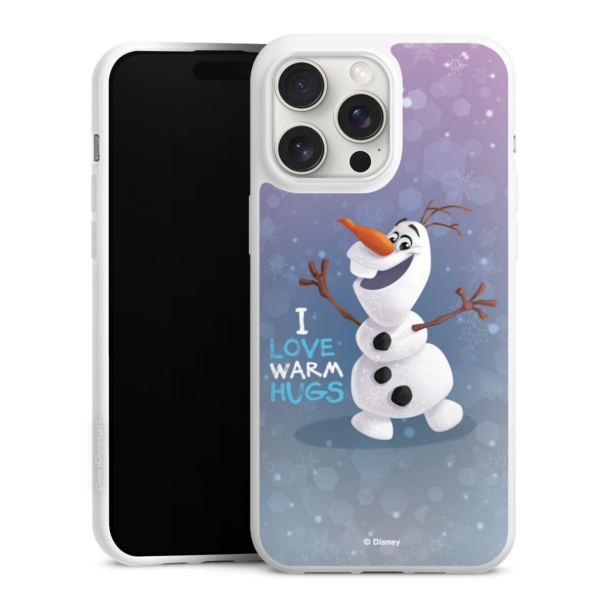 iPhone 15 Pro Max Handy Silikon Hülle Case weiß Handyhülle Frozen Frozen Olaf Official Licensed Product Silikon Case