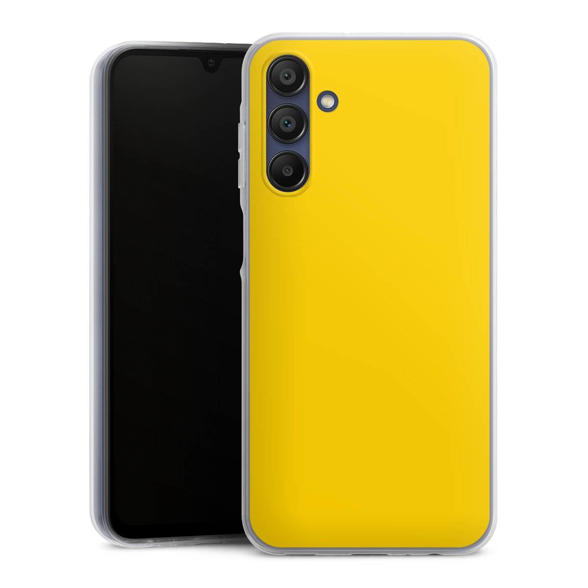 Galaxy A15 5G Handy Silikon Hülle Case transparent Handyhülle Yellow Unicoloured Colour Silikon Case