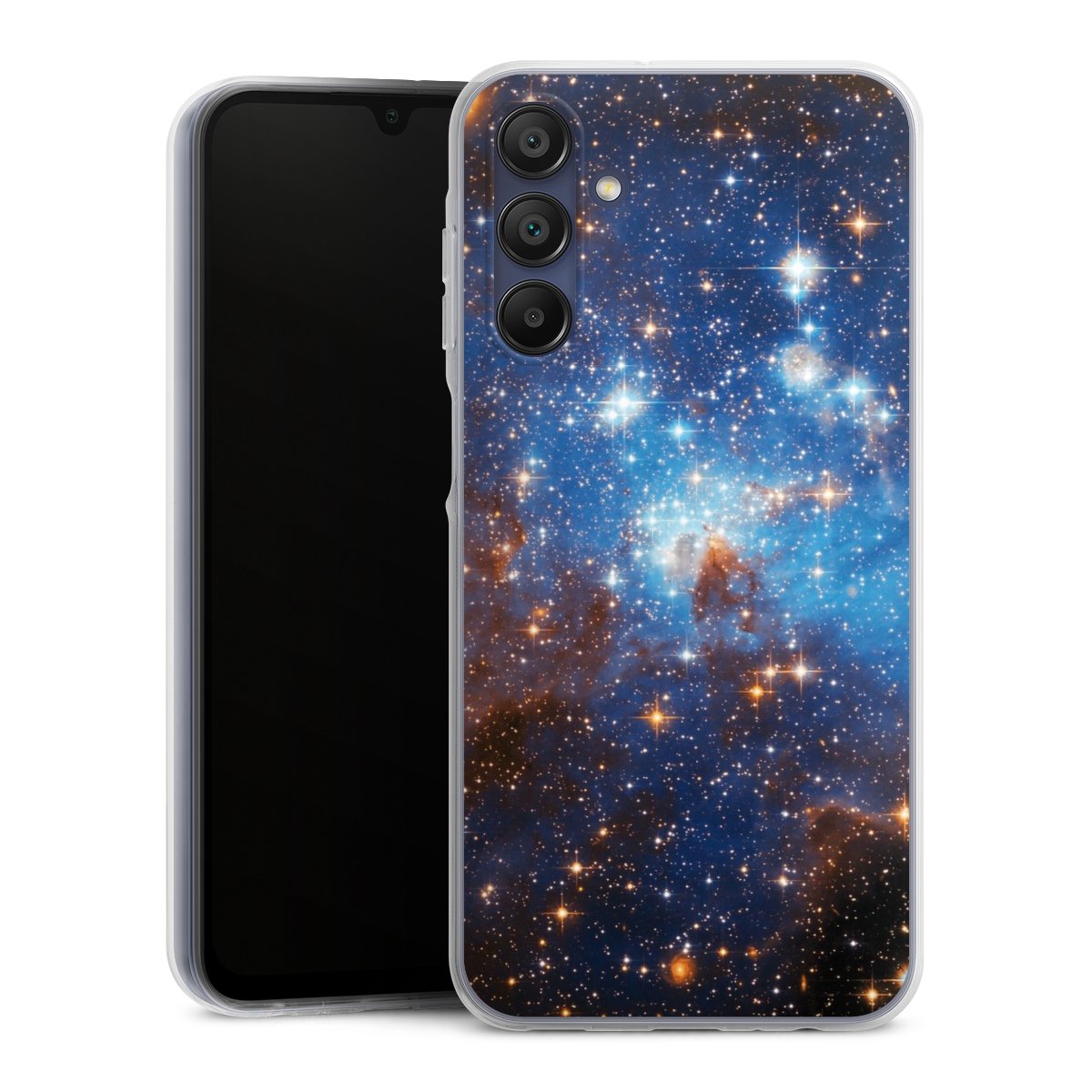 Galaxy A15 5G Handy Silikon Hülle Case transparent Handyhülle Star Weltall Galaxy Silikon Case