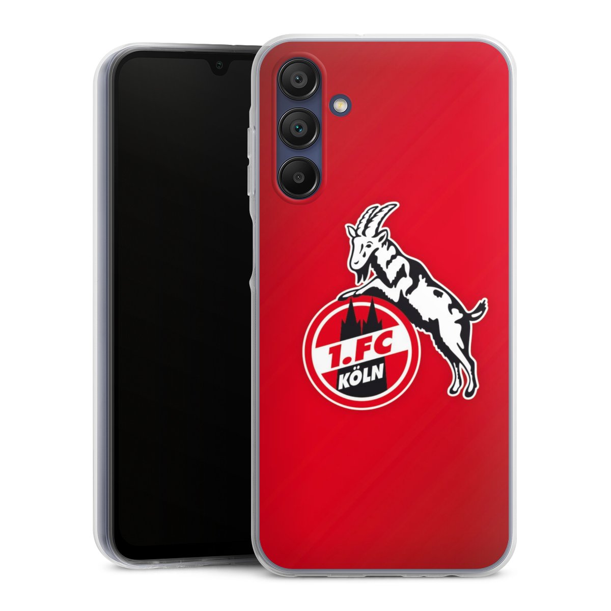 Galaxy A15 5G Handy Silikon Hülle Case transparent Handyhülle Official Licensed Product Effzeh 1. Fc Köln Silikon Case