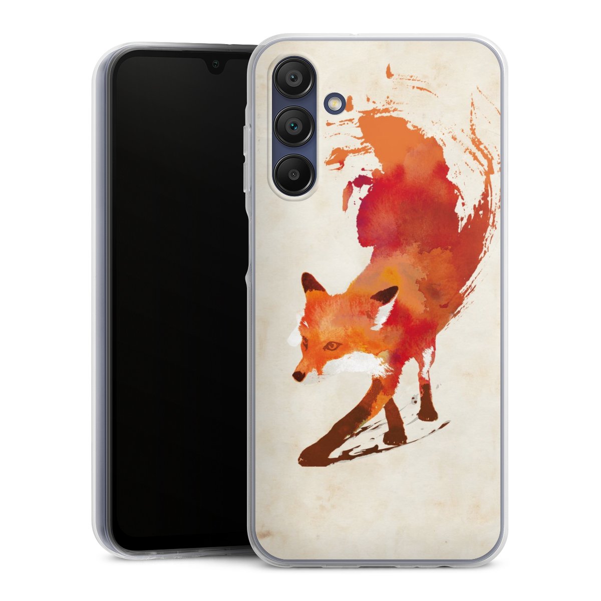 Galaxy A15 5G Handy Silikon Hülle Case transparent Handyhülle Fox Graphic Silikon Case