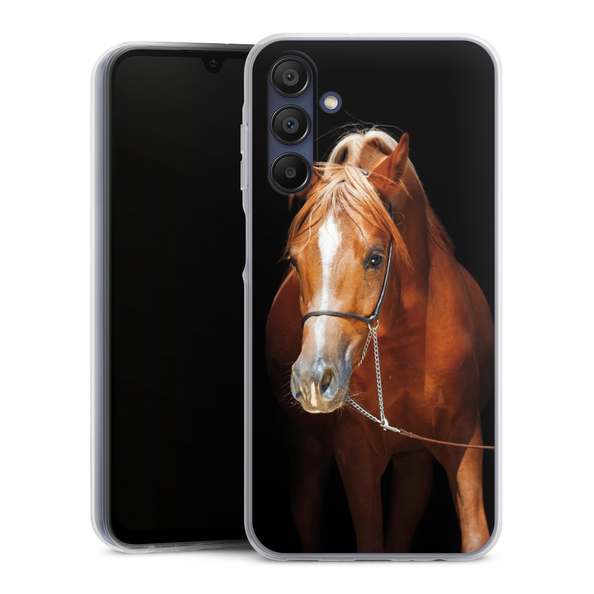 Galaxy A15 5G Handy Silikon Hülle Case transparent Handyhülle Mare Horse Hobby Silikon Case