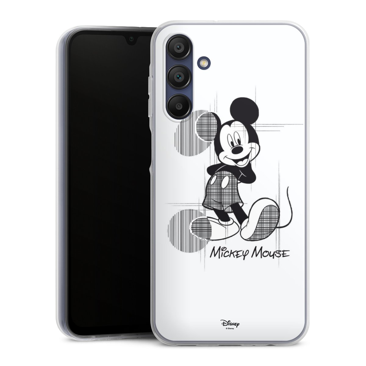 Galaxy A15 5G Handy Silikon Hülle Case transparent Handyhülle Disney Official Licensed Product Mickey Mouse Silikon Case